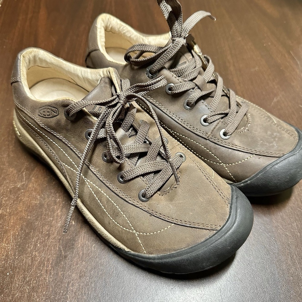 KEEN Womens Size 7.5 Brown Leather Comfort Walking Oxford Shoes 1007732